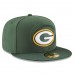 Men's Green Bay Packers New Era Green 2016 Sideline Official 59FIFTY Fitted Hat 2419607